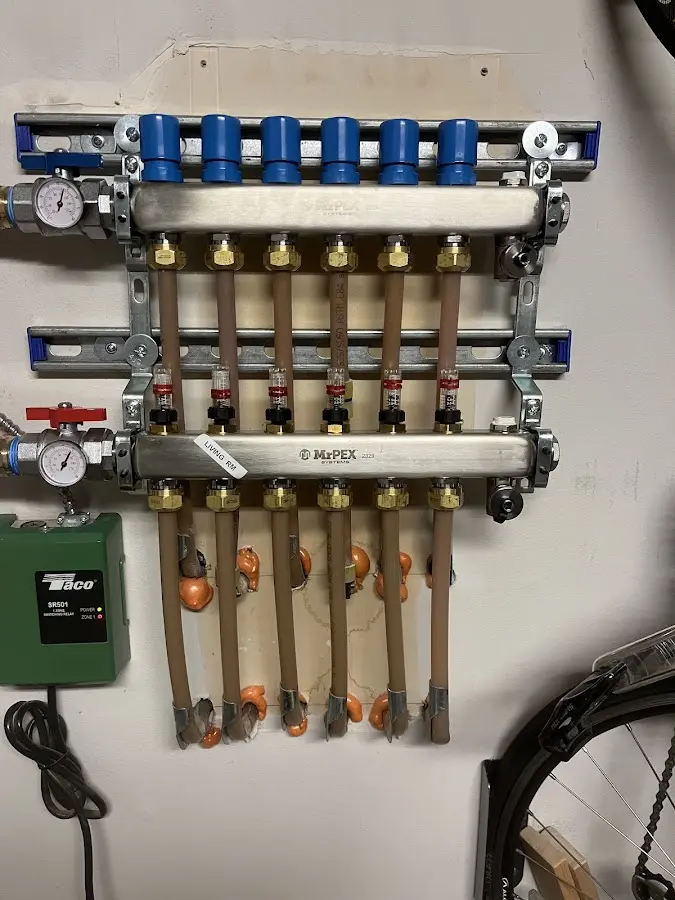 Plumber performing Gas Leak Detection at a residential property in Northumberland